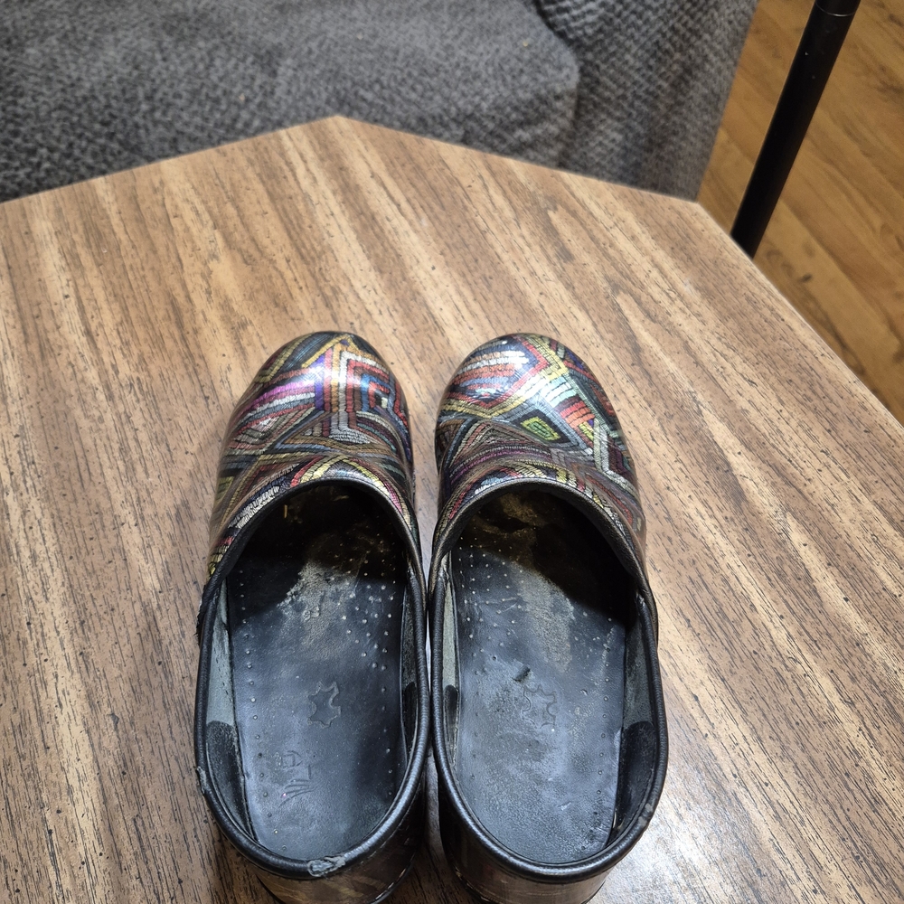 Dansko Multicolor Geometric Mules - image 4